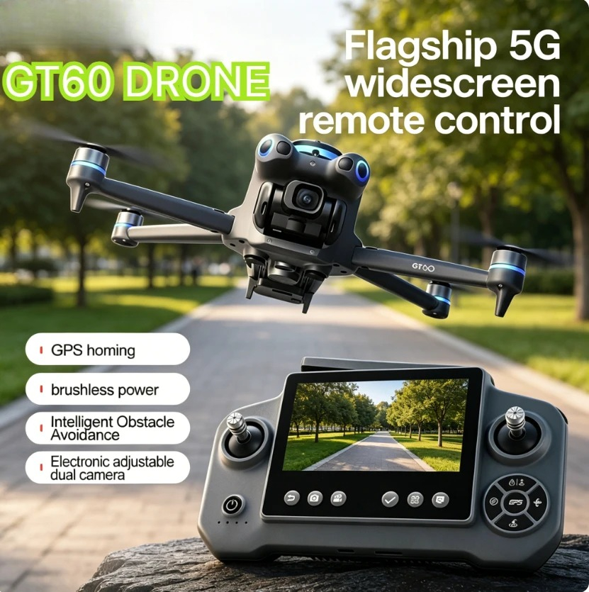 Drone Gimbal Brushless - Drone Originale GT60 GPS Pieghevole con